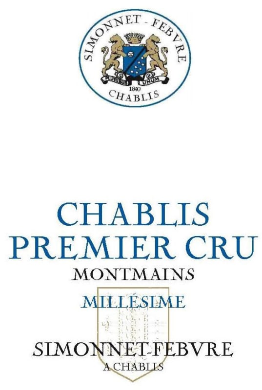 Simonnet-Febvre Chablis Montmains Premier Cru 2012 Front Label