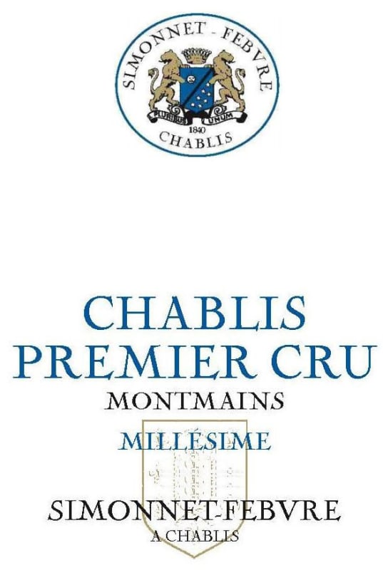 Simonnet-Febvre Chablis Montmains Premier Cru 2010 Front Label