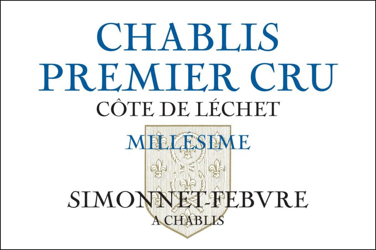 Simonnet-Febvre Chablis Cote de Lechet Premier Cru 2012 Front Label