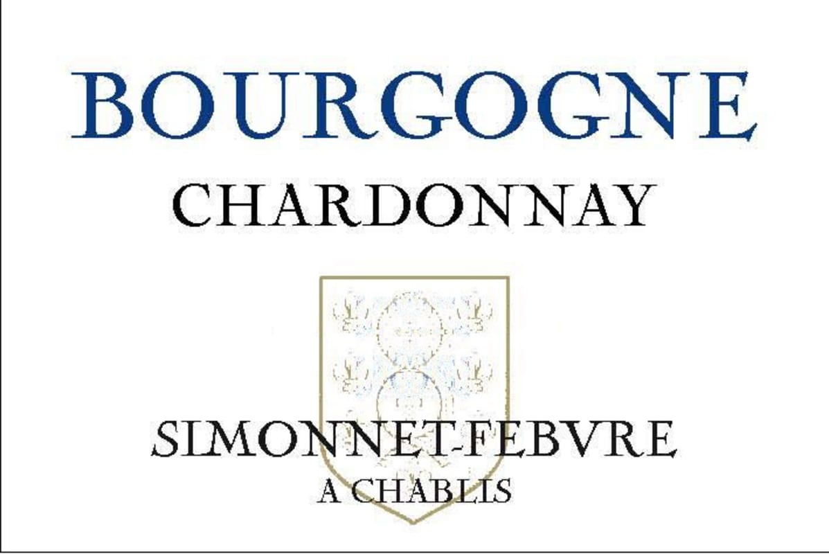 Simonnet-Febvre Bourgogne Chardonnay 2010 Front Label