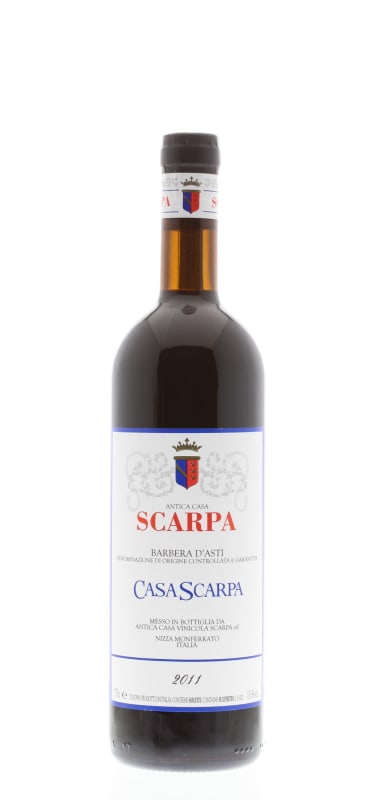 Scarpa Casa Scarpa Barbera d'Asti 2011 Front Bottle Shot