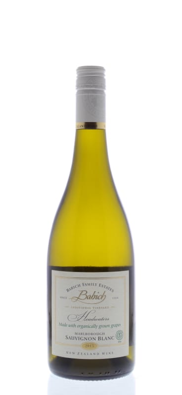 Babich Headwaters Organic Sauvignon Blanc 2015 Front Bottle Shot