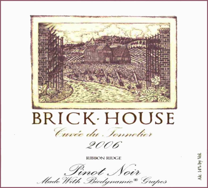 Brick House Cuvee du Tonnelier Pinot Noir 2006 Front Label