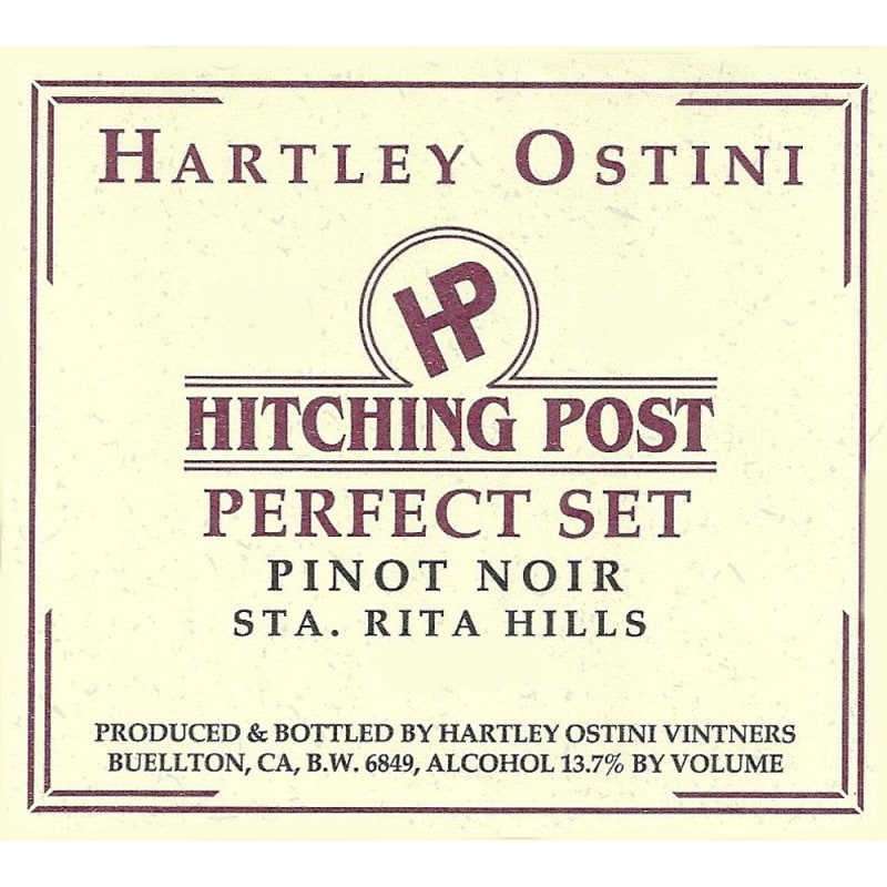 Hitching Post Perfect Set Pinot Noir 2013 Front Label