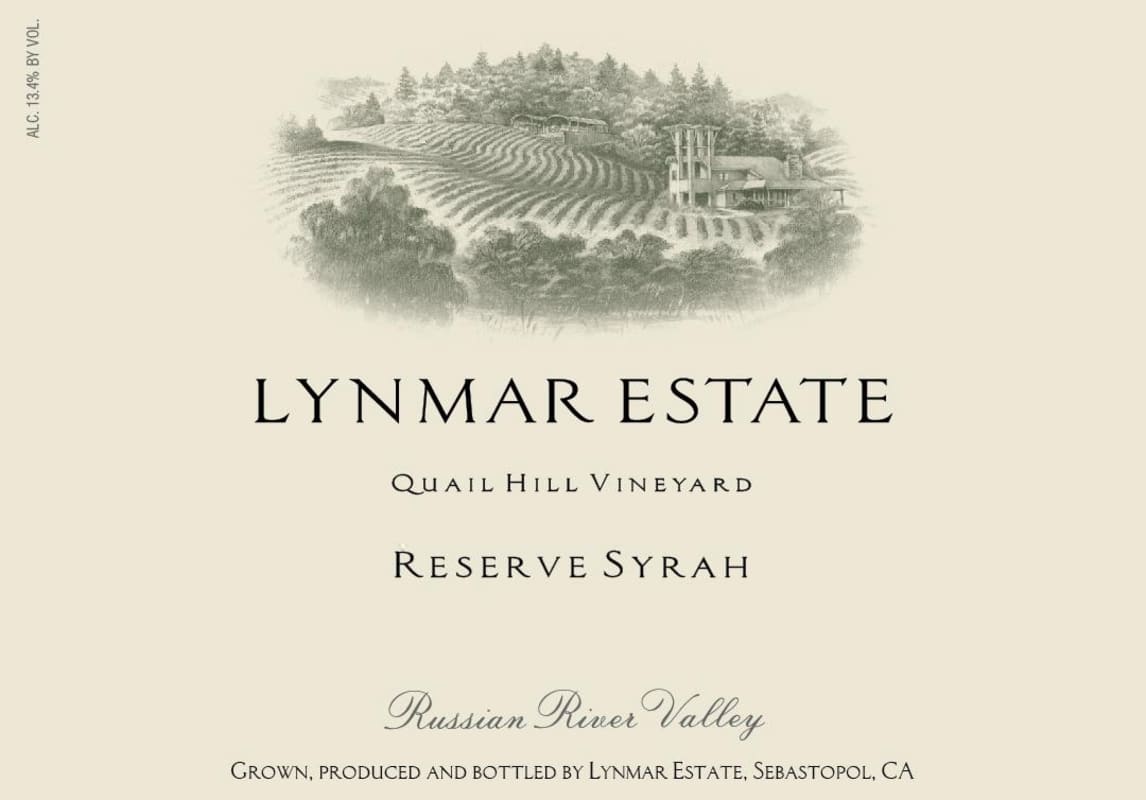 Lynmar Winery Quail Hill Vineyard Reserve Syrah 2010 Front Label