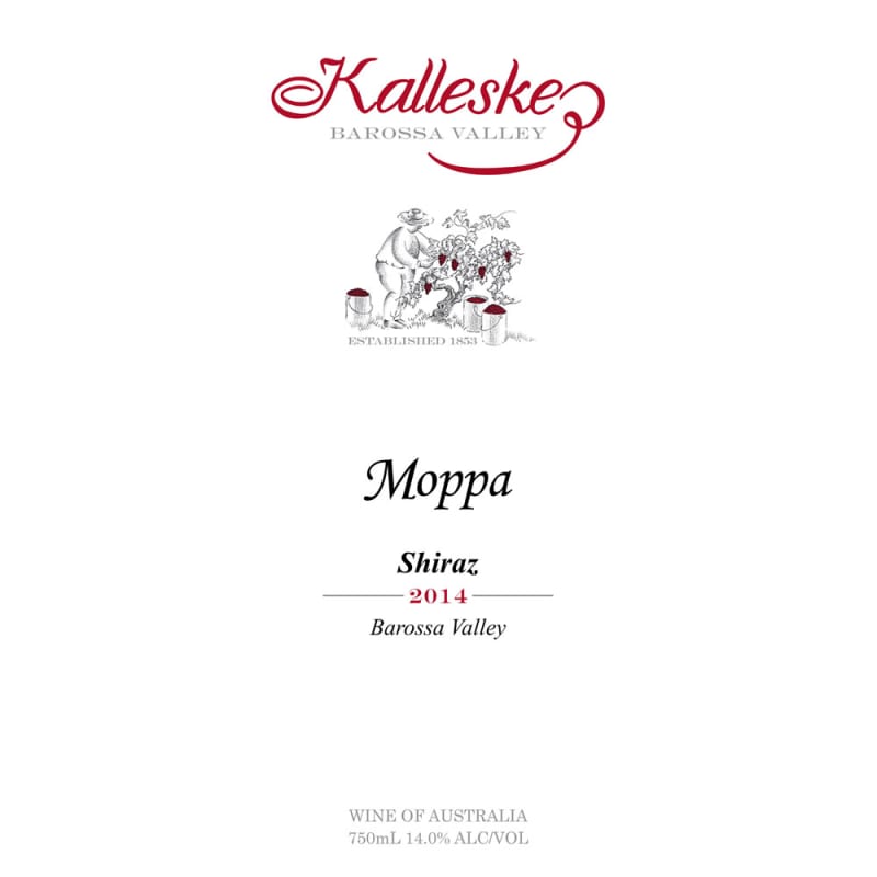 Kalleske Moppa Shiraz 2014 Front Label