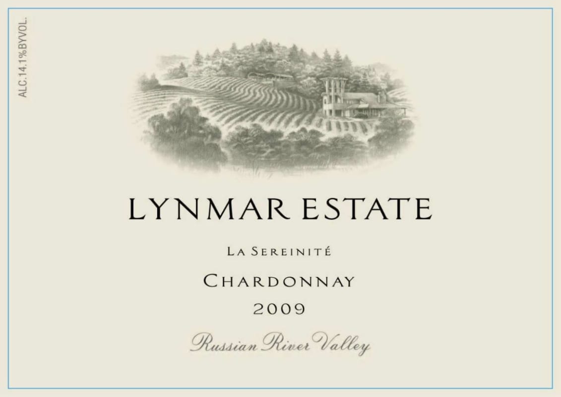Lynmar Winery La Sereinite Chardonnay 2009 Front Label