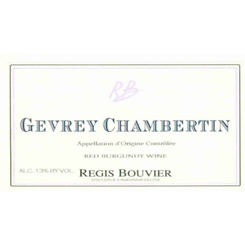Regis Bouvier Gevrey-Chambertin 2010 Front Label