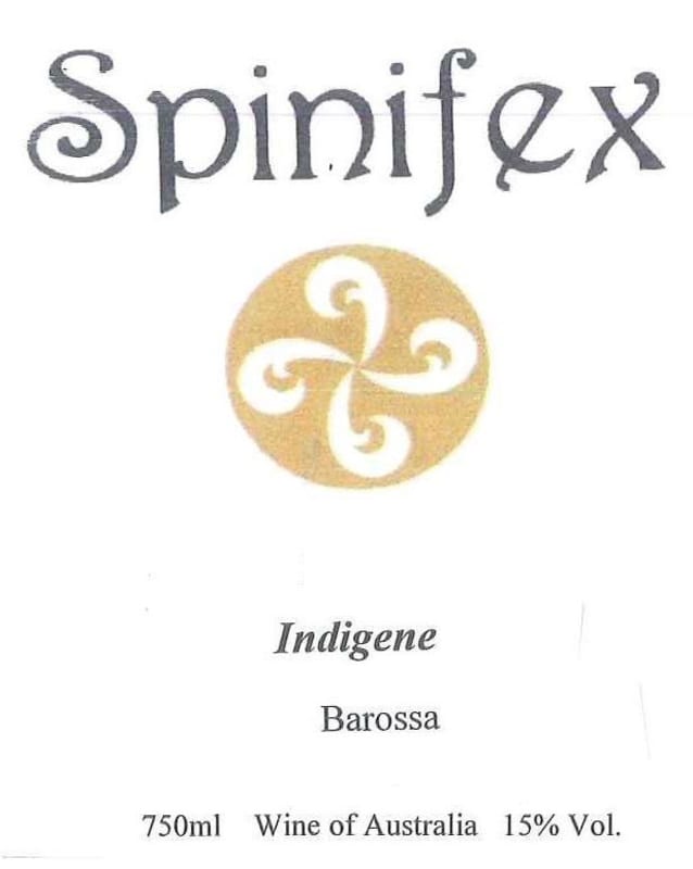 Spinifex Indigne 2013 Front Label