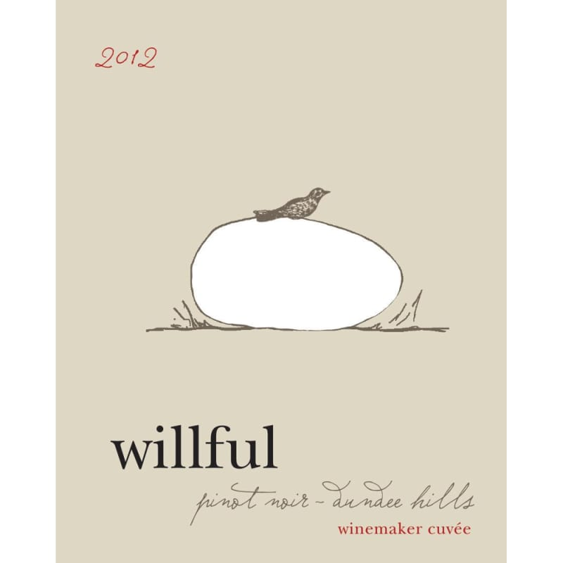 Willful Winemaker Cuvee Pinot Noir 2012 Front Label