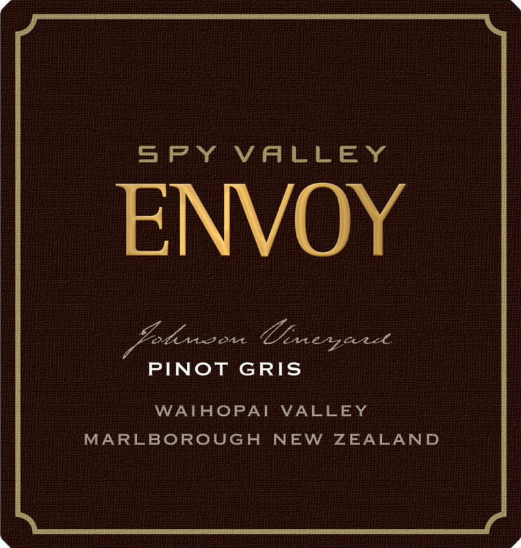 Spy Valley Johnson Vineyard Envoy Pinot Gris 2014 Front Label