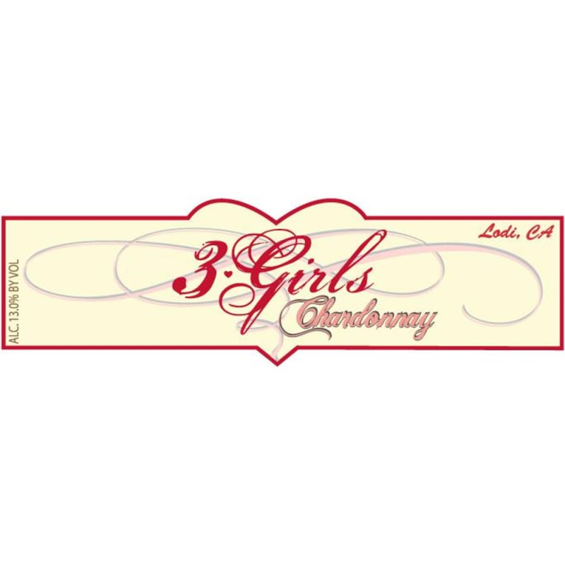 3 Girls Chardonnay 2014 Front Label