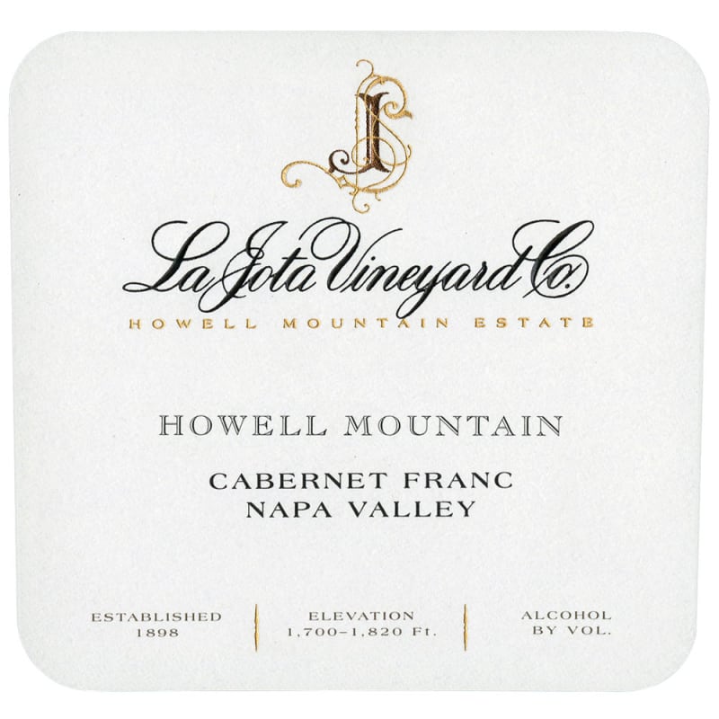 La Jota Howell Mountain Cabernet Franc 2012 Front Label