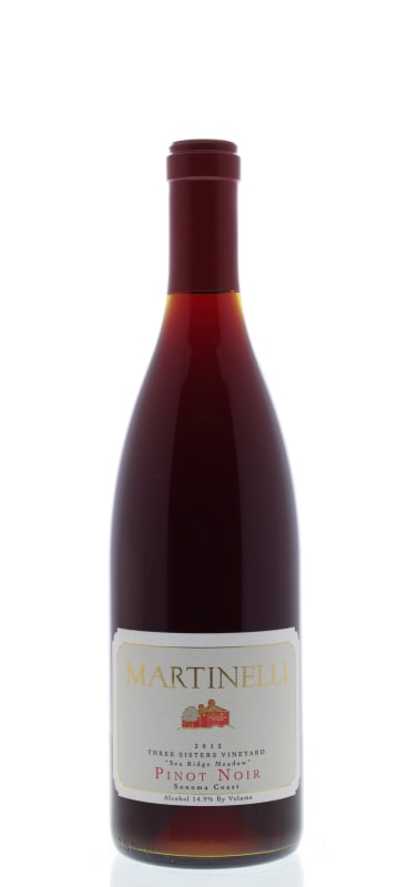 Martinelli Three Sisters Vineyard Pinot Noir 2012 Front Bottle Shot