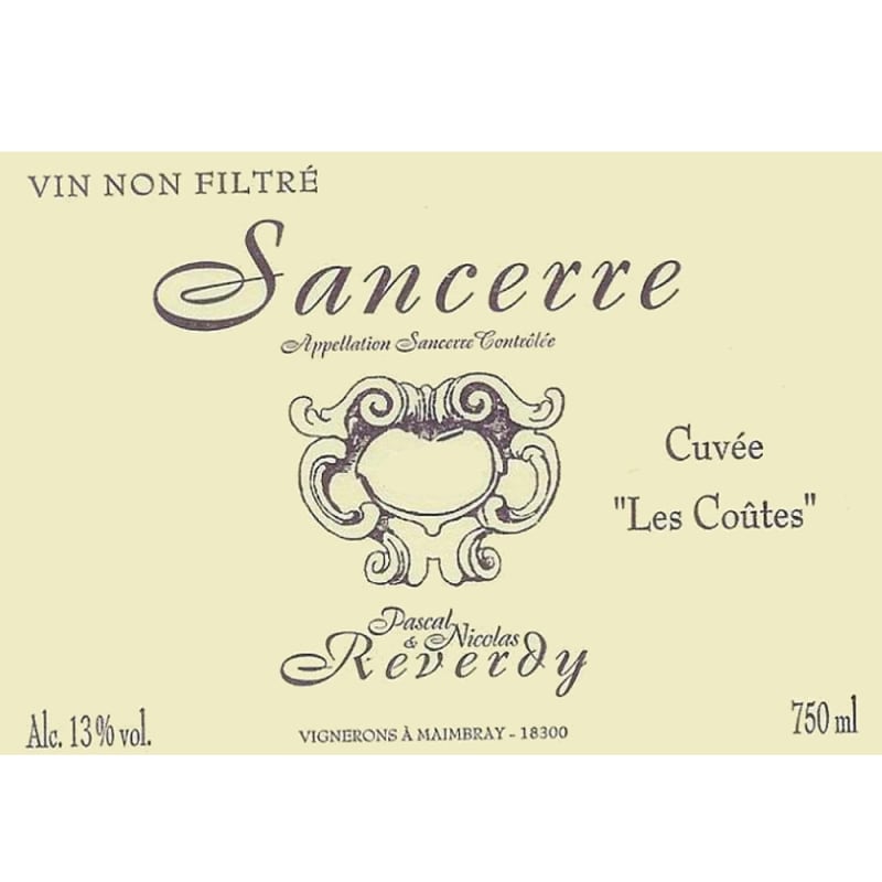 Pascal & Nicolas Reverdy Cuvee Les Coutes Sancerre 2014 Front Label