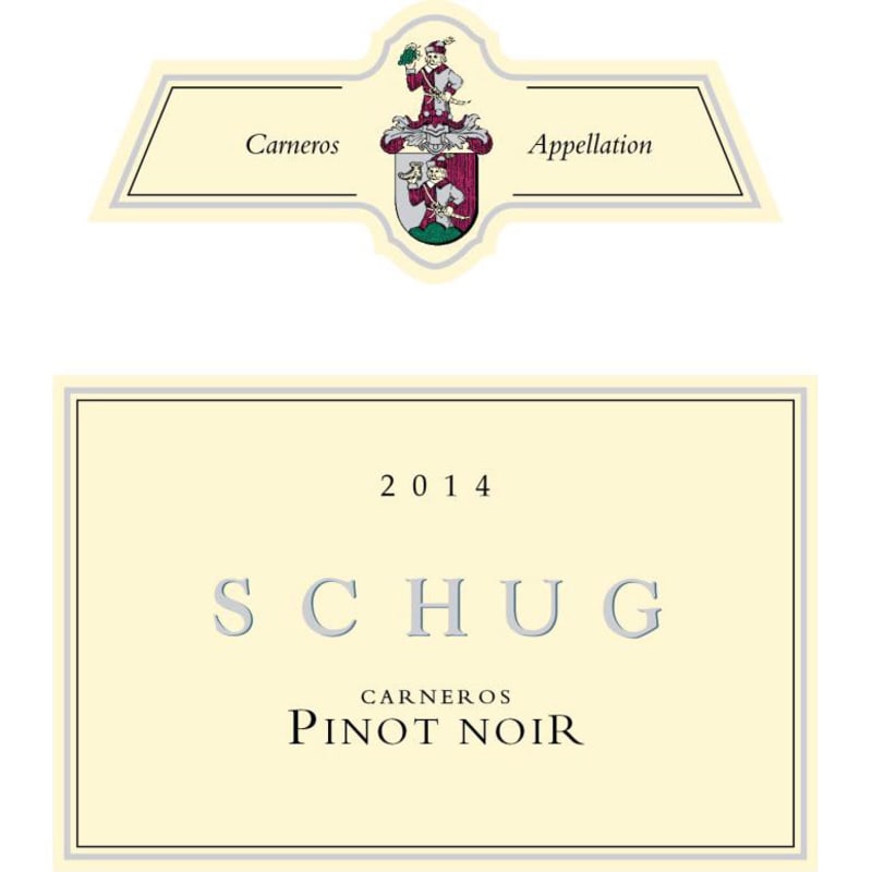 Schug Carneros Pinot Noir (375ML half-bottle) 2014 Front Label