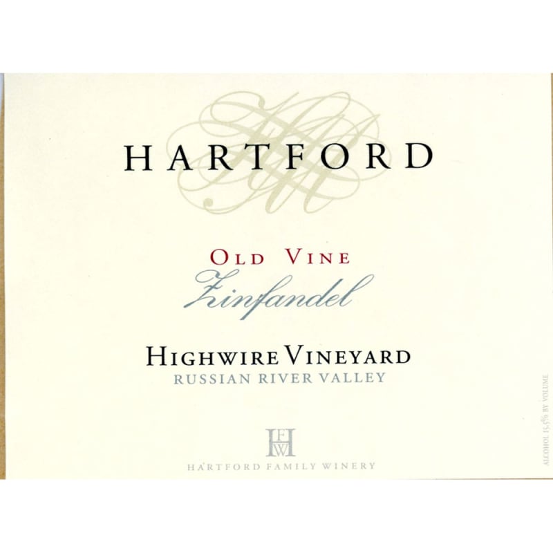 Hartford Highwire Vineyard Zinfandel 2013 Front Label