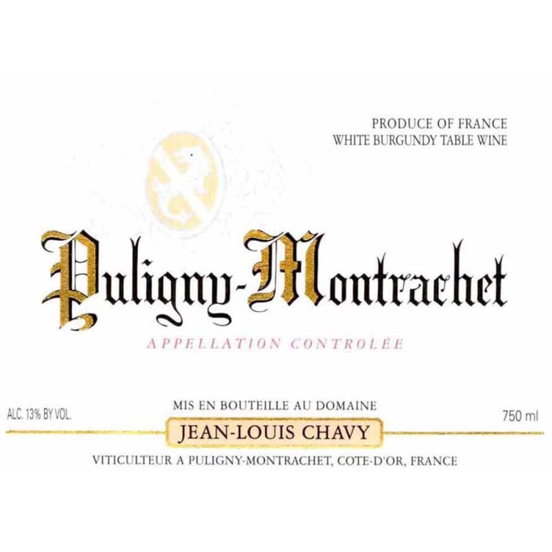 Jean-Louis Chavy Puligny Montrachet Village 2013 Front Label