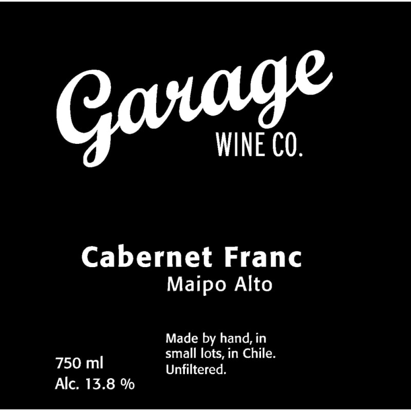 Garage Wine Co. Cabernet Franc 2013 Front Label