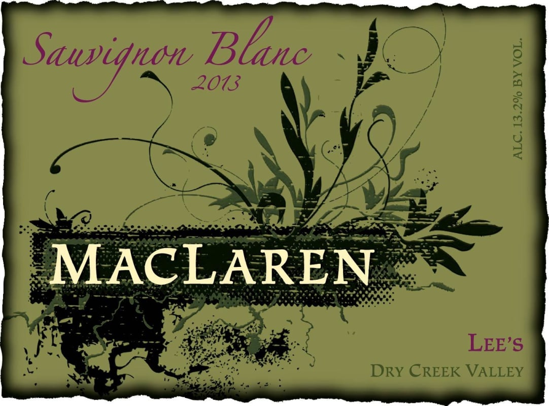 MacLaren Lee's Sauvignon Blanc 2013 Front Label