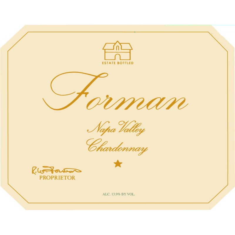 Forman Napa Valley Chardonnay 2013 Front Label