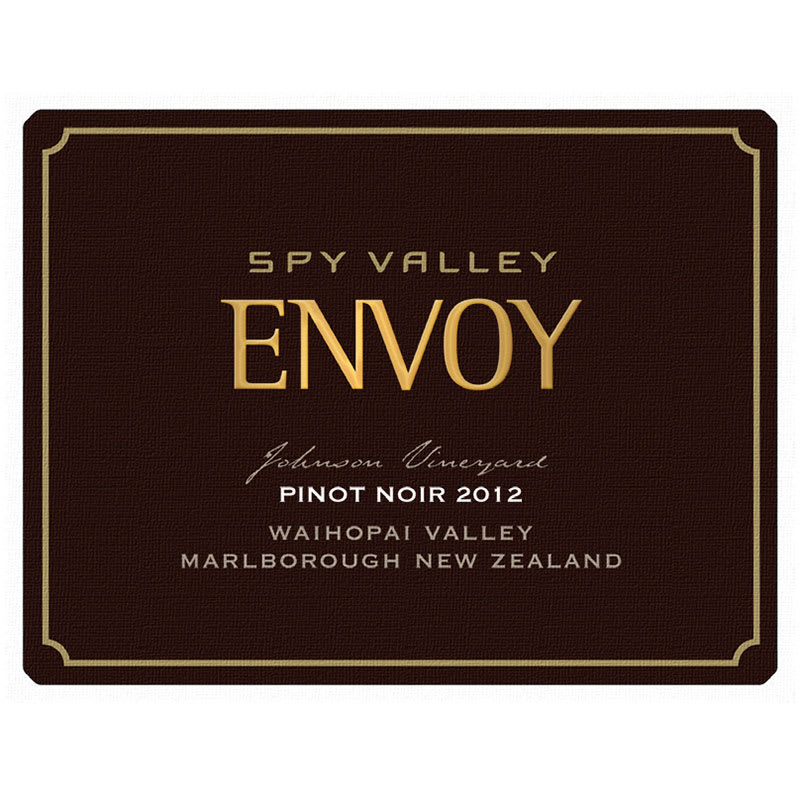 Spy Valley Envoy Johnson Vineyard Pinot Noir 2012 Front Label