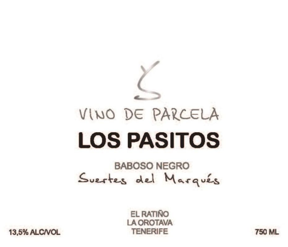Suertes del Marques Los Pasitos Baboso Negro 2012 Front Label