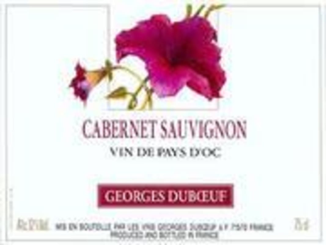 Duboeuf Cabernet Sauvignon 1998 Front Label