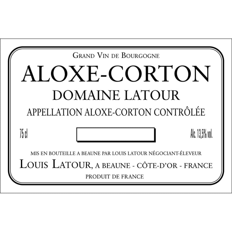 Louis Latour Aloxe Corton Domaine Latour 2013 Front Label
