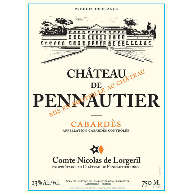 Lorgeril Chateau de Pennautier Cabardes Rouge 2013 Front Label