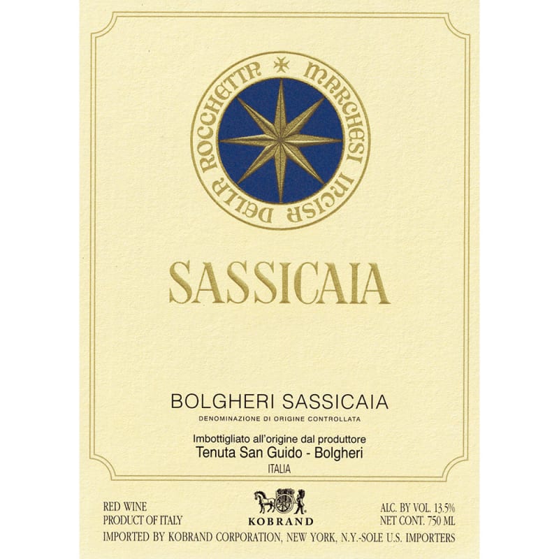 Tenuta San Guido Sassicaia (375ML half-bottle) 2013 Front Label
