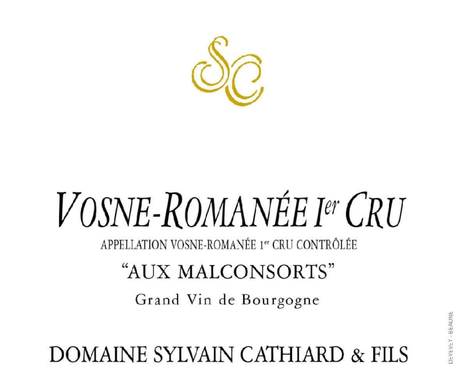 Sylvain Cathiard Vosne-Romanee Aux Malconsorts Premier Cru 2013 Front Label