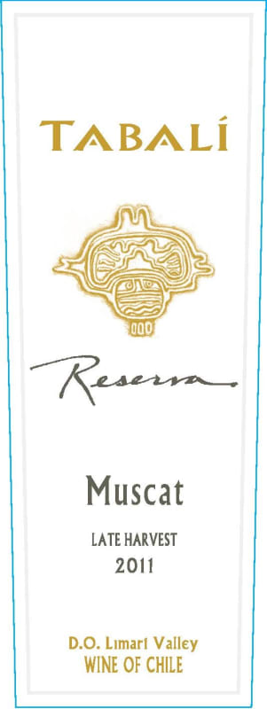 Tabali Late Harvest Botrytis Reserva Muscat 2011 Front Label