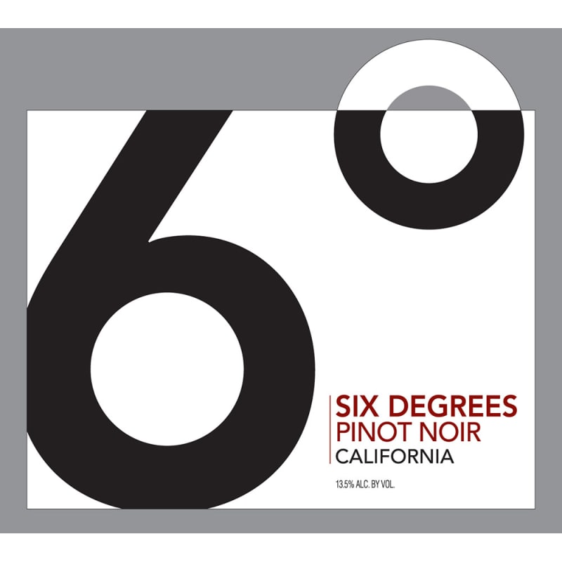 Six Degrees Cellars Pinot Noir 2014 Front Label