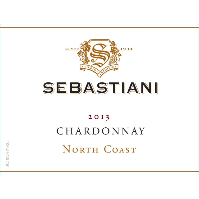 Sebastiani North Coast Chardonnay 2013 Front Label