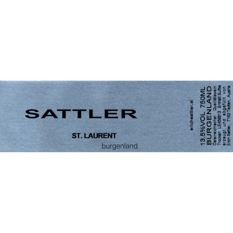 Sattler St. Laurent 2013 Front Label