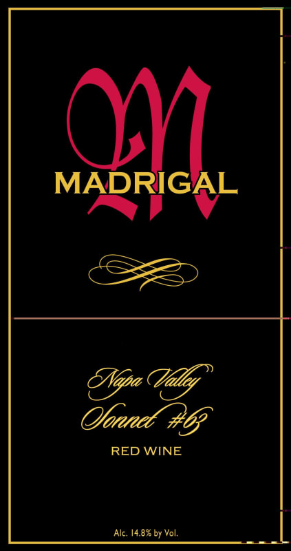 Madrigal Vineyards Sonnet 63 Red 2009 Front Label
