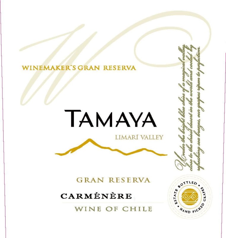 Tamaya Winemaker's Gran Reserva Carmenere 2013 Front Label