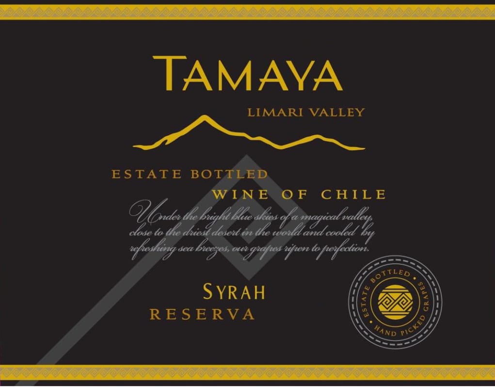 Tamaya Reserva Syrah 2013 Front Label