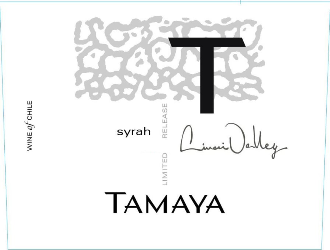 Tamaya T Limited Release Syrah 2012 Front Label