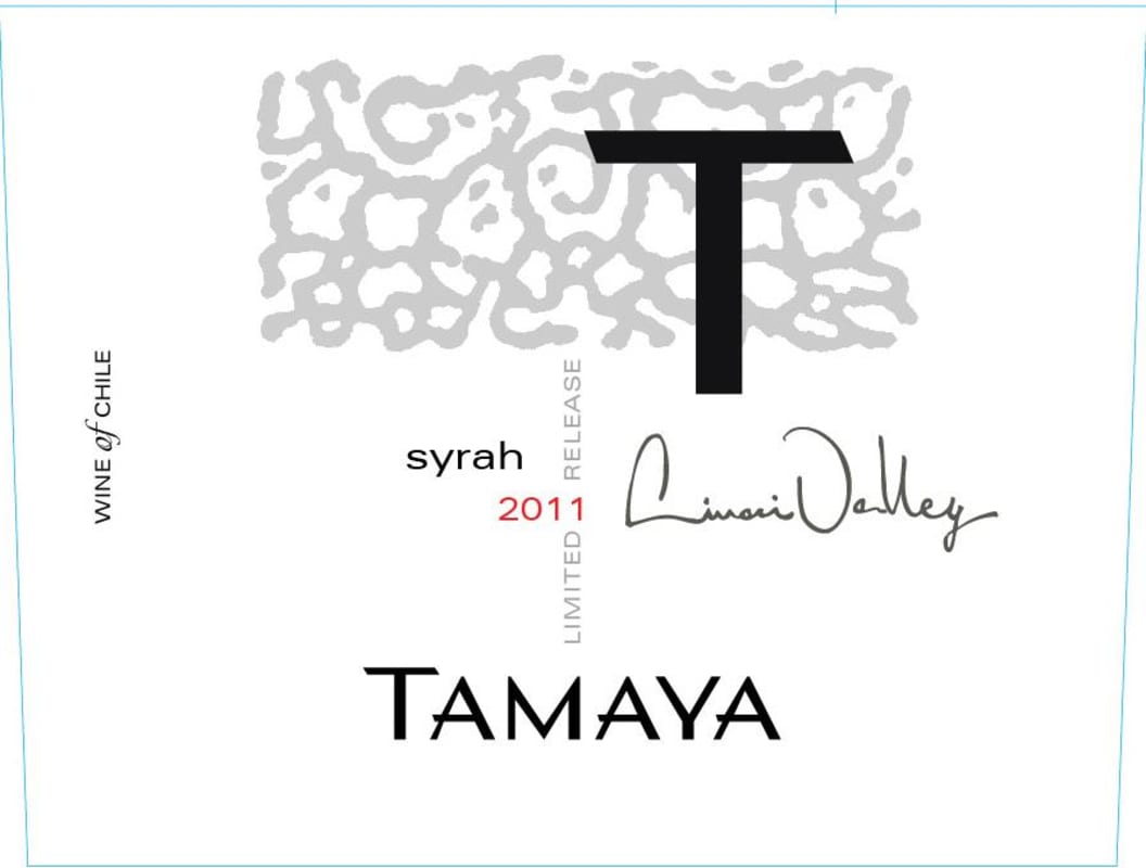 Tamaya T Limited Release Syrah 2011 Front Label