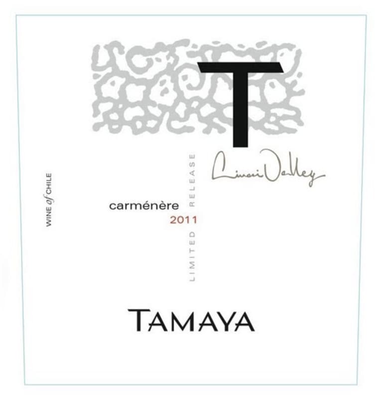 Tamaya T Limited Release Carmenere 2011 Front Label