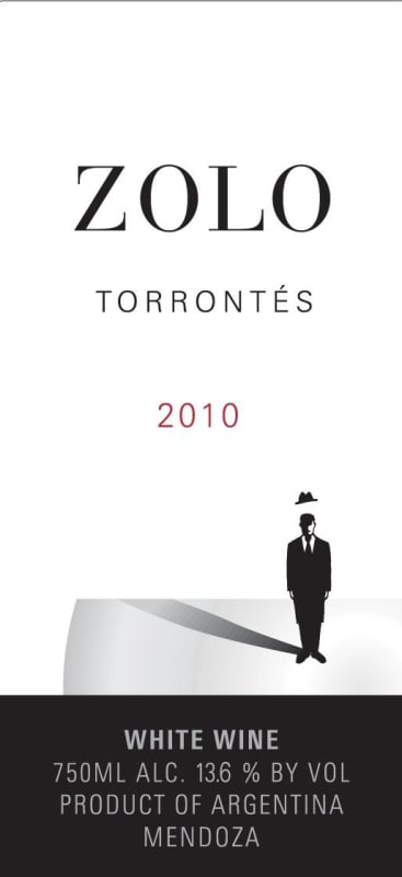 Tapiz Zolo Torrontes 2010 Front Label