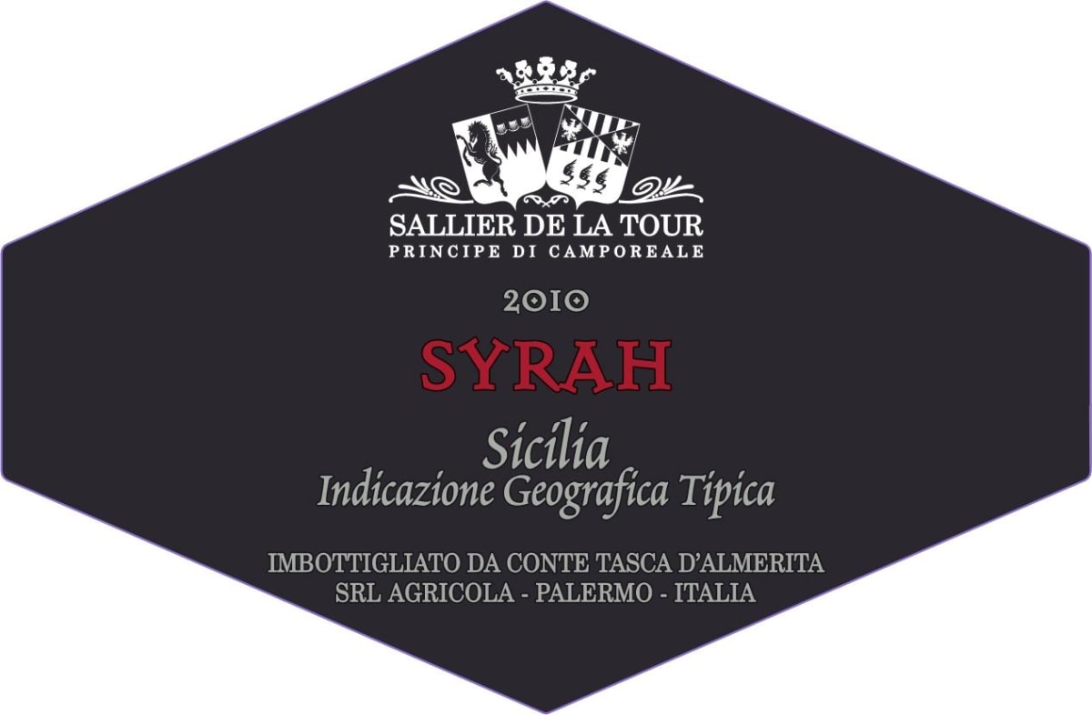 Sallier de La Tour Syrah 2010 Front Label