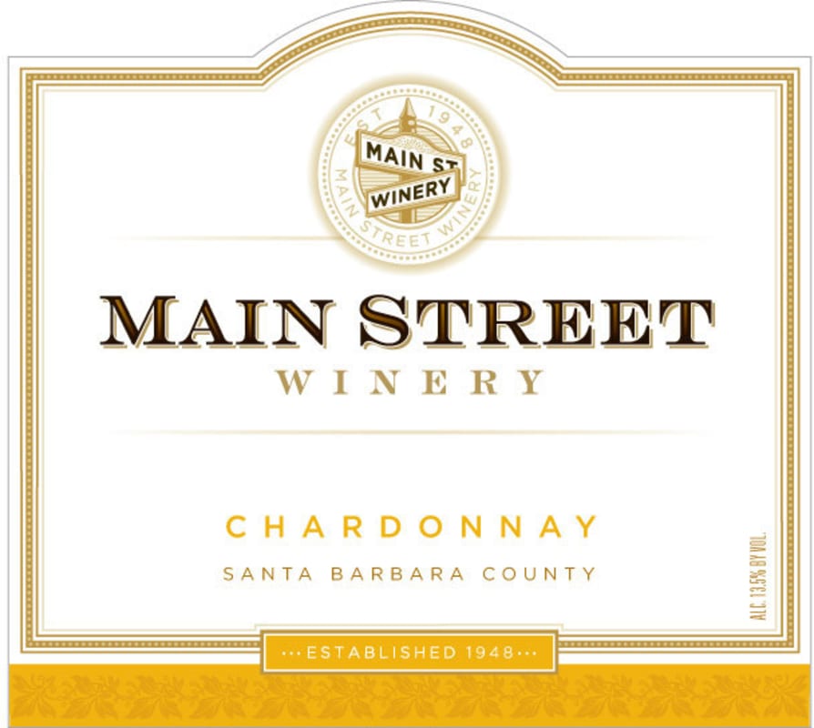 Main Street Chardonnay 2012 Front Label