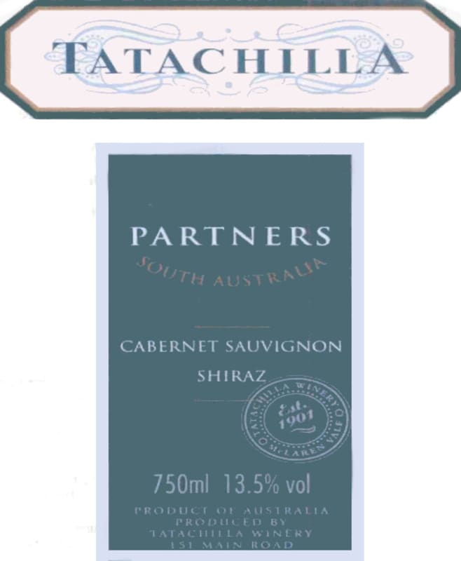Tatachilla Partners Cabernet Sauvignon Shiraz 2008 Front Label