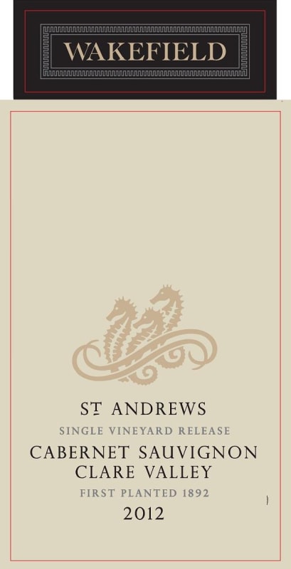 Wakefield St Andrews Cabernet Sauvignon 2012 Front Label