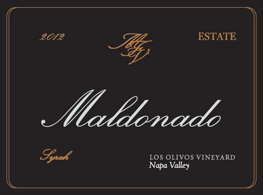 Maldonado Los Olivos Vineyard Syrah 2012 Front Label