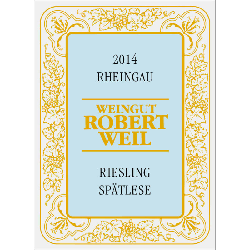 Robert Weil Rheingau Riesling Spatlese 2014 Front Label