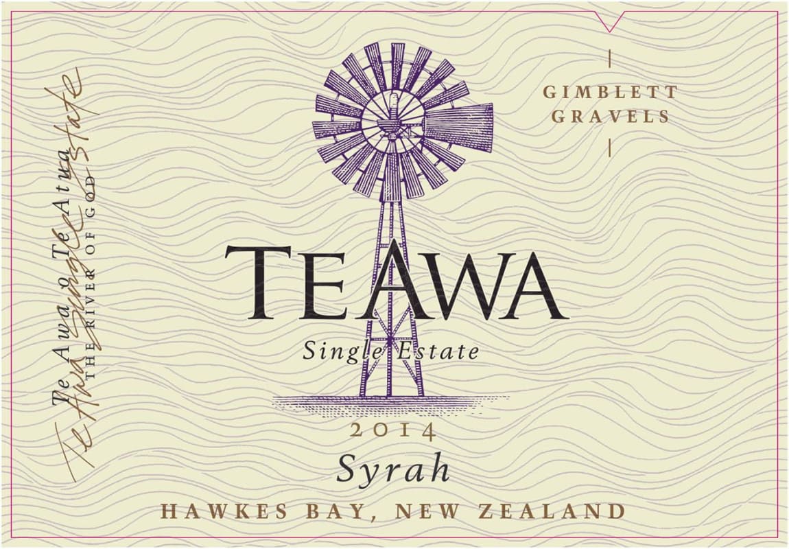 Te Awa Single Estate Syrah 2014 Front Label